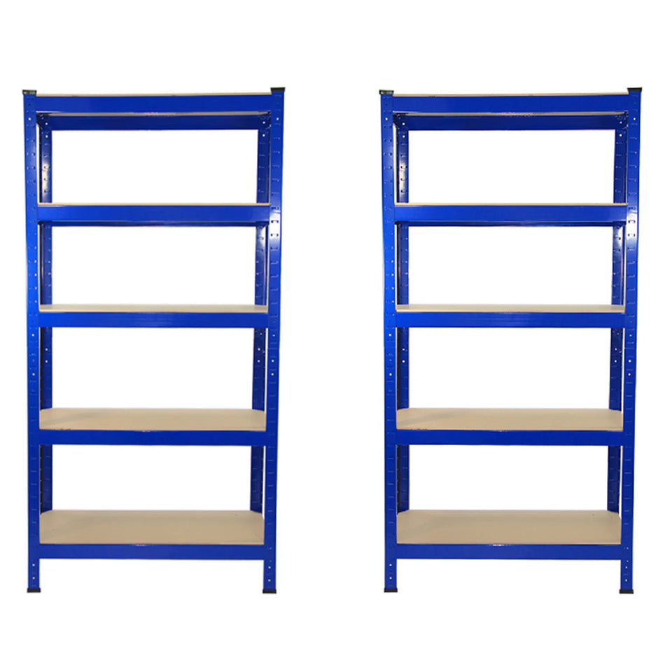2 X Garage Racking 5 Tier Shelving Unit Boltless Heavy Duty Metal Shelving Shed Storage