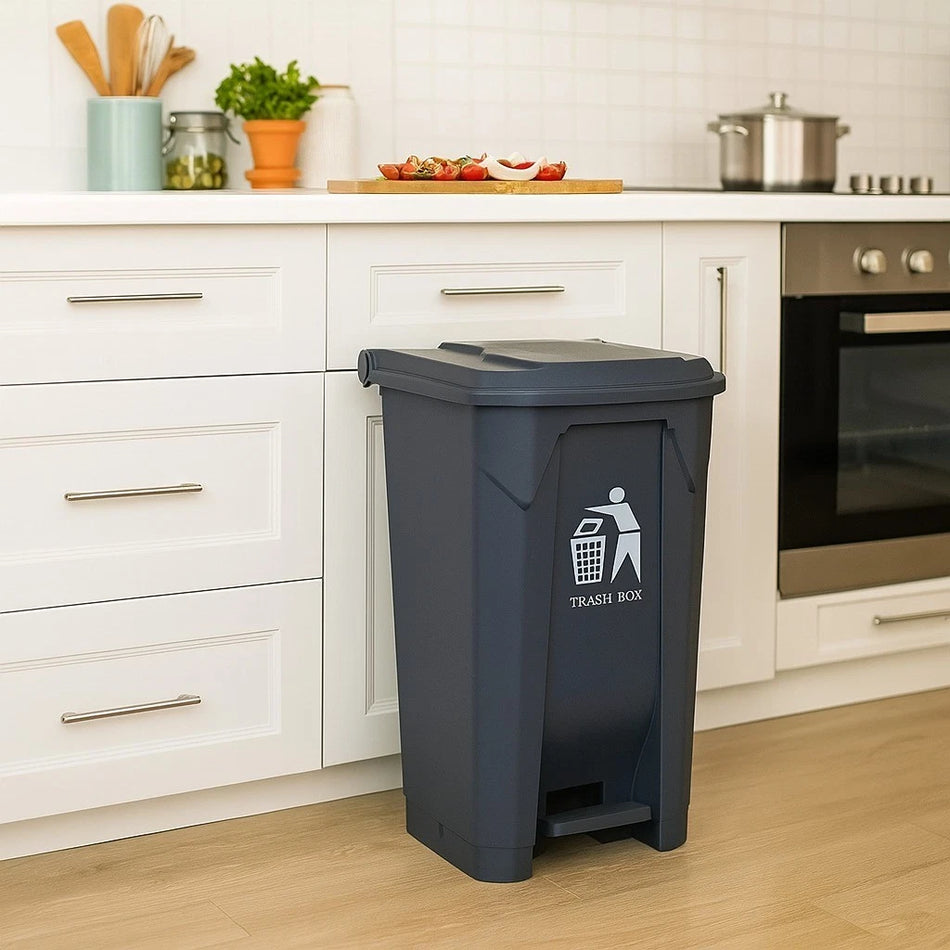 Recycling Dustbin Rubbish Pedal Bin Waste Trash Kitchen Home Office 30L 50L 80L Multiple Colour