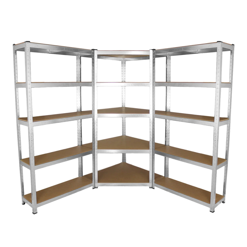 Galvanised 90cm Racking Bundle: Corner Shelving and 2 Garage Racking Bays