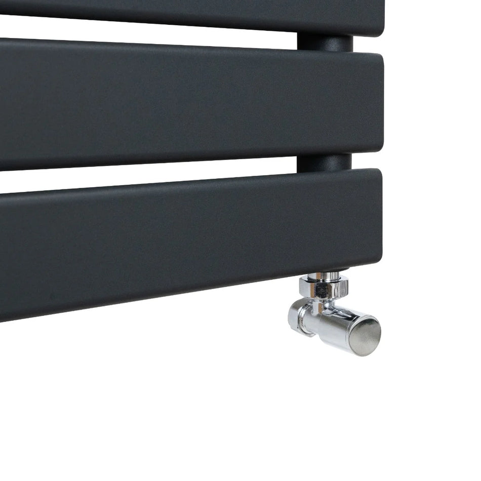 RaxWorks Flat Panel Towel Radiator – 1200mm x 450mm – Anthracite Grey