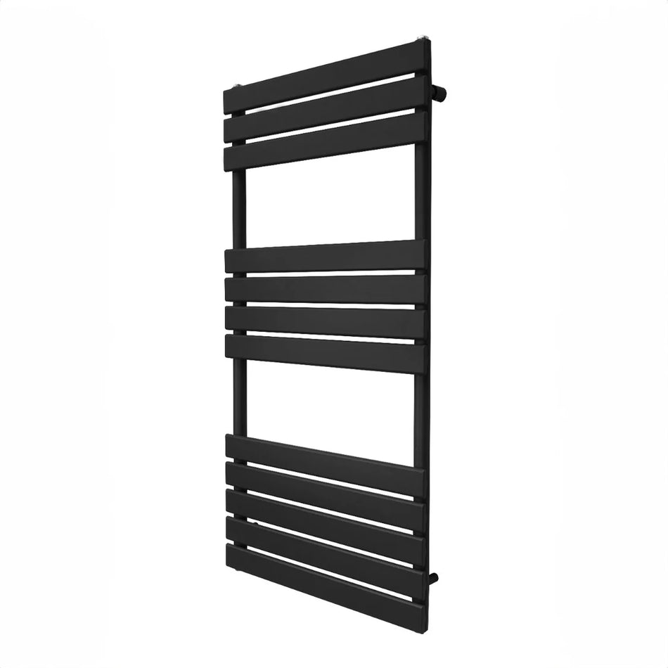 RaxWorks Flat Panel Towel Radiator – 1200mm x 450mm – Black