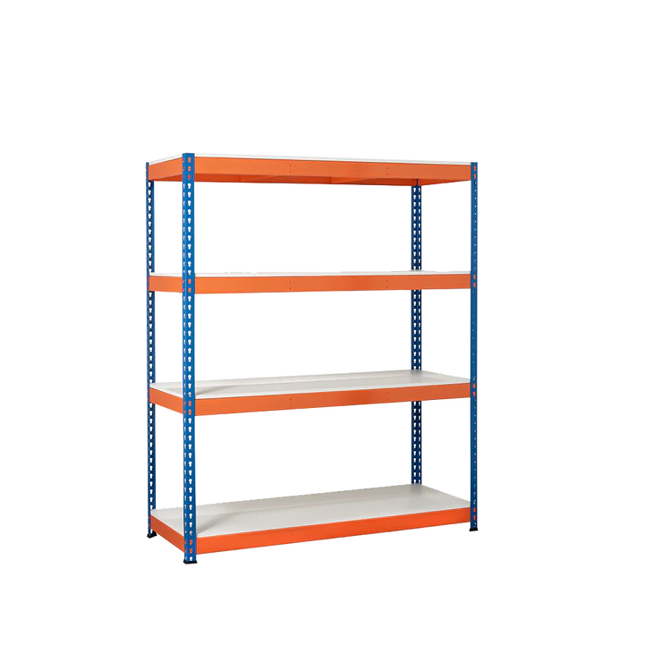 Heavy Duty Racking Shelving Unit With 5 Tier Shelfs 180cm H, 90cm W, 45cm D - 6 X Storage Boxes 38L